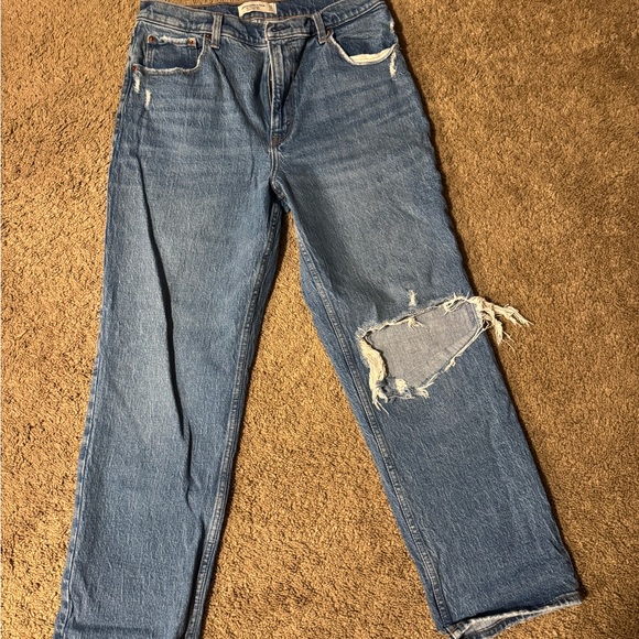 Abercrombie & Fitch Denim - Last chance‼️ Light Blue Distressed Boyfriend Jeans